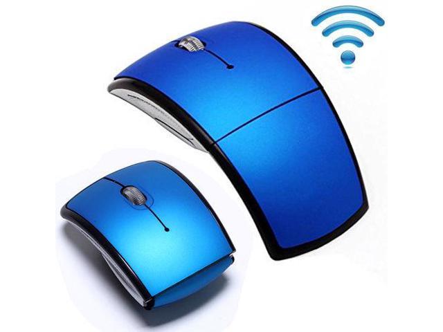 Foldable 2.4G Wireless Folding Arc Optical Game Mouse Mice For Microsoft Laptop 