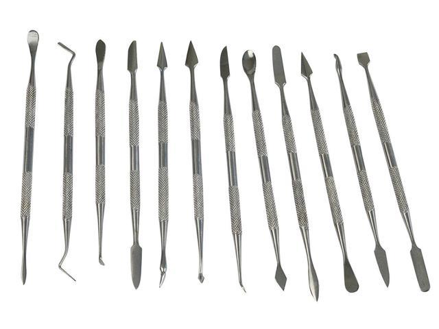 Wax Ceramics Sculpture PMC 12pc Stainless Steel Wax Carving Set Clay 