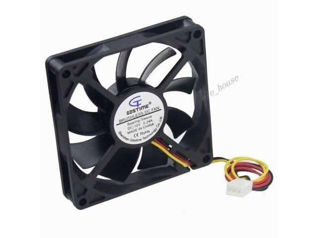 2pcs 50mm 50x50x10mm 5010s 24V 2Pin 9 Blade Small DC Brushless Cooling Fan