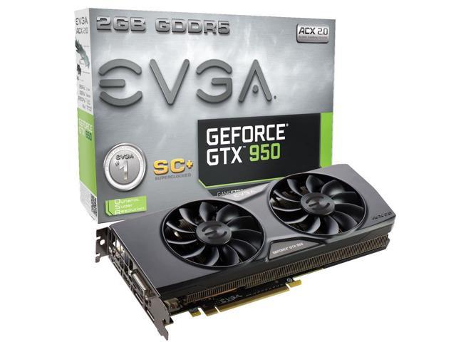 EVGA GeForce GTX 950 2GB SC+ GAMING, Silent Cooling Graphics Card 02G-P4-2956-KR