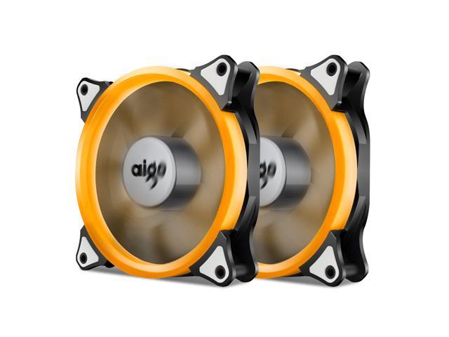 Aigo Green Halo LED 120mm PC Computer Case Cooling Neon Quite Clear Fan Mod