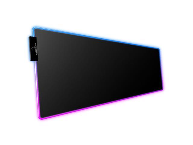 7 RGB Light Up Oversized Large Hard Surface LED Keyboard Mat Gaming Mouse Pad