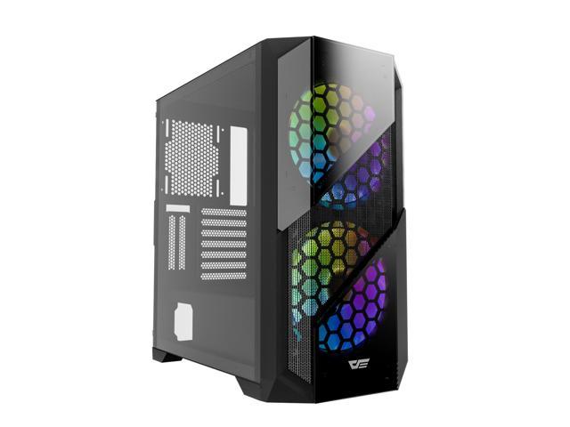 Gaming Case Mid-Tower ATX//M-ATX//Mini-ITX PC Gaming Computer Case,Acrylic Glass,for Desktop PC Compute,Support Water Cooling
