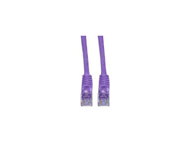 3 ft QualConnectTM Cat5e Purple Ethernet Patch Cable Snagless/Molded Boot 