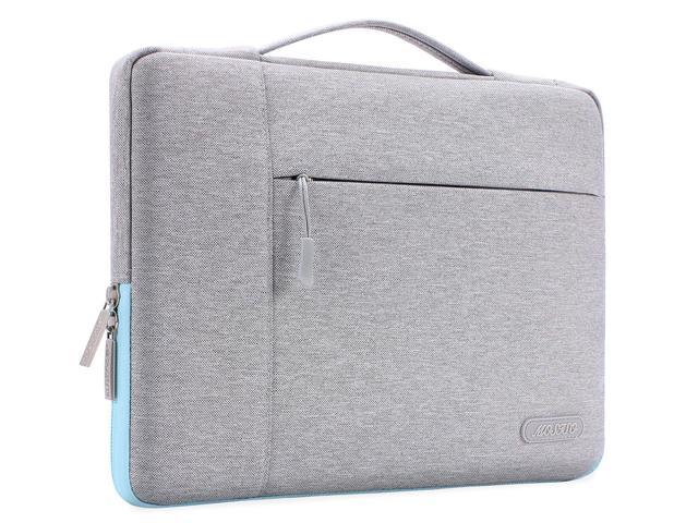 Polyester Ultraportable Protective Briefcase Carrying Handbag Sleeve Case Cover Ultrabook Netbook Tablet Black & Hot Blue MOSISO Laptop Shoulder Bag Compatible 15-15.6 Inch MacBook Pro