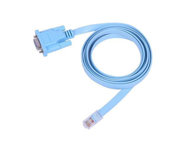 Computer Cables New 5ft 9Pin DB9 Serial RS232 to RJ45 Cat5 Ethernet Console Rollover Cable for Cisco Cable Length: 150cm, Color: Sky Blue Computer Cables New 5ft 9Pin DB9 Serial RS232 to RJ45 Cat5 Ethernet Console Rollover Cable for Cisco Cable Length: 150cm, Color: Sky Blue