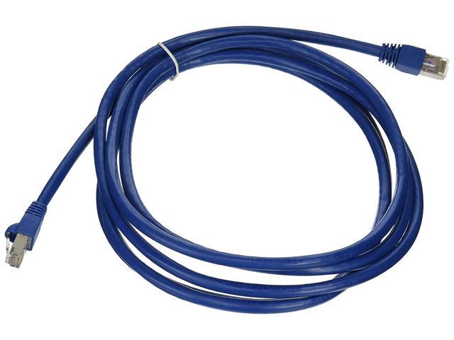 Monoprice Cat6A Ethernet Patch Cable 550Mhz RJ45 Stranded Blue Pure Bare Copper Wire 50 feet Zeroboot 26AWG 10G Entegrade Series STP 