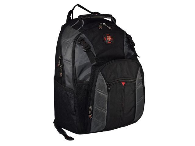 Black/Grey SwissGear 15.6" Sherpa Laptop Backpack 