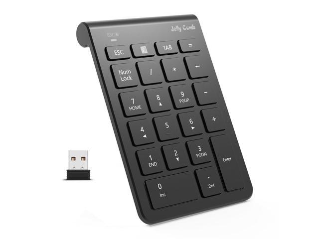 Silver Black Bluetooth Number Pad,Portable Slim 22-Key Wireless Bluetooth Numeric Keypad for Computer Laptop for Financial Accounting Data Entry