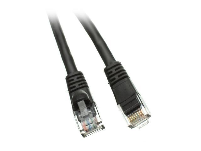 Black PcConnectTM CAT6A with Molded Boot 500MHz UTP 50feet Cable 