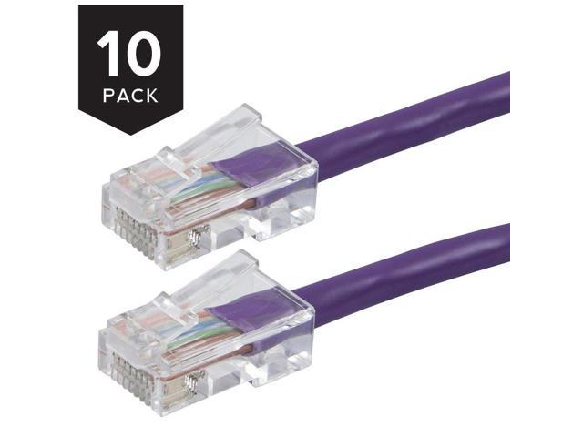 Blue Buhbo 10Ft Cat6 UTP Ethernet Network Non Booted Cable 10-Pack 