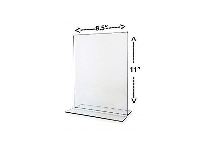 8 5 W X 11 H Clear Plastic Bottom Loading Sign Holder 10 Pk Of Sign Holders Table Top Or Desk Display Frame