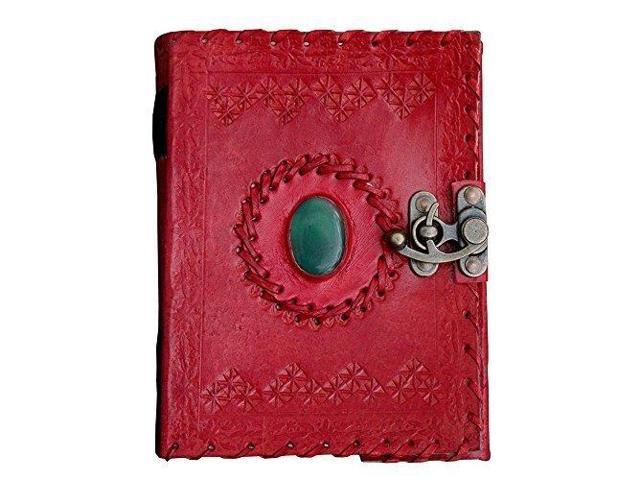 Leather Journal Diary with Lock n Key Brown 7 x 5 Inch Pink US 