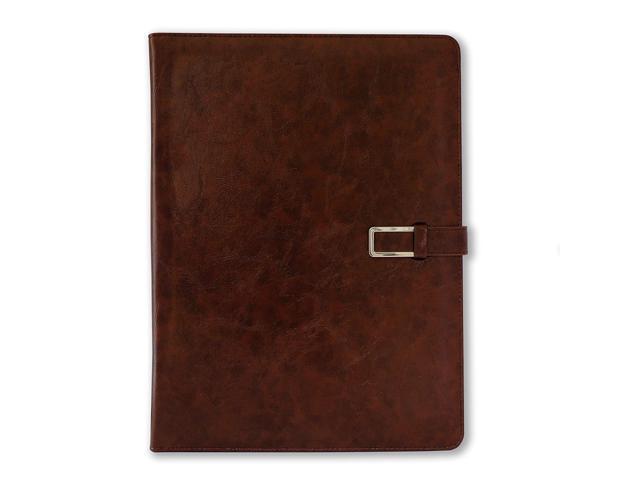 Premium Leather Look and Feel Professional Business Padfolio/Resume Portfolio Folder with Letter Size Writing Pad 