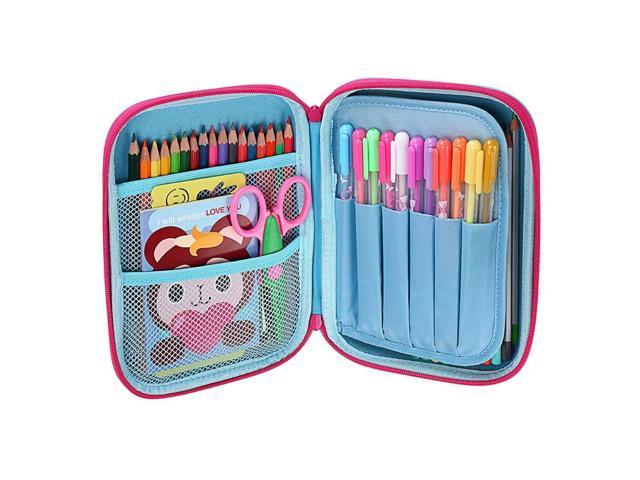 BTSKY Cute Unicorn Hard Shell Pencil Case Large EVA Colored Pen Holder Box with
