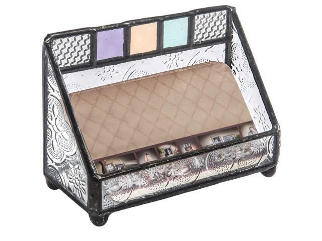 J Devlin Crd 106 Stained Glass Business Card Holder Office Decor Desk Accessory Gift For Woman Newegg Com