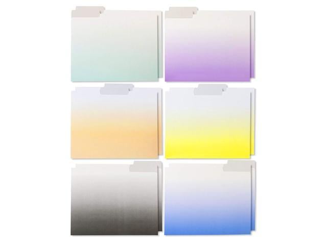 File Folders 12 Pack Decorative File Folders 6 Ombre Design