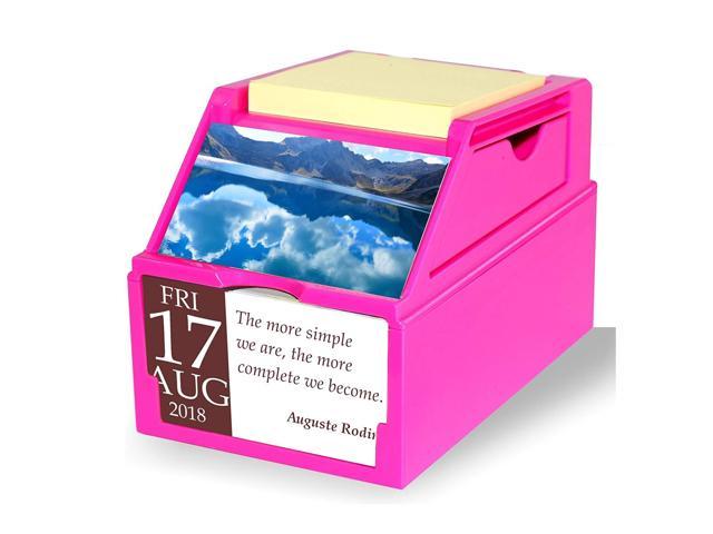 Life Wisdom Inspirational Daily Tabletop Desk Calendar Gift With Reusable Organizer Case Pink Newegg Com