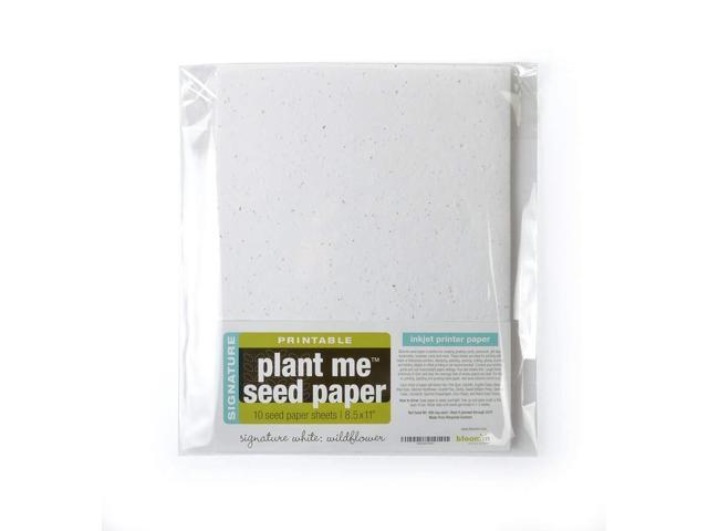 Bloomin Signature 10 pt. Seed Paper for Inkjet Printers - 50-75% Germination Value - 8.5x11 Sheets (1 Pack- 10 Sheets) - picture regarding Printable Seeded Paper named Bloomin Signature 10 pt. Seed Paper for Inkjet Printers - 50-75% Germination Price - 8.5x11 Sheets (1 Pack- 10 Sheets) -