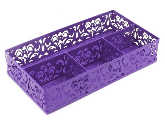 Easypag Carved Hollow Flower Pattern Collection Desk Drawer Accessories Organizer Purple Newegg Com