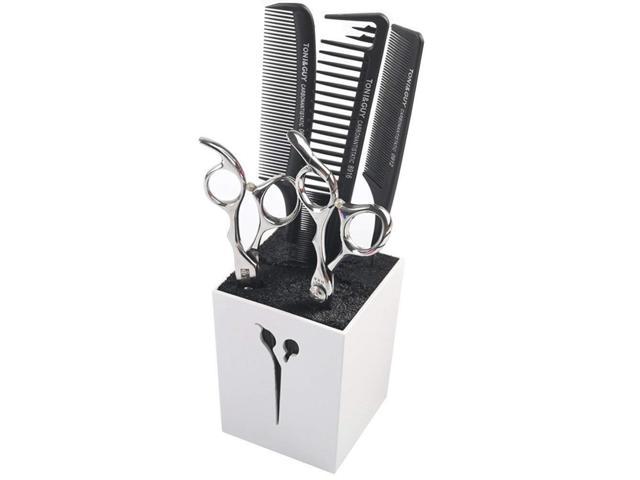 Pro Acylic Salon Scissors Holder Box Combs Organizer Rack for Hair Stylist 