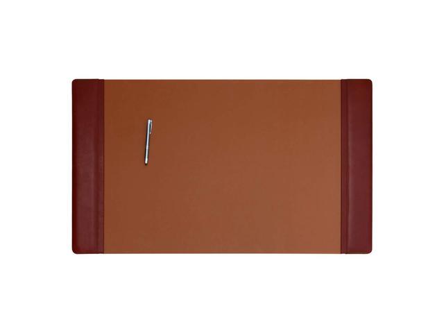 Dacasso Mocha Leather 34 By 20 Inch Desk Pad With Side Rails