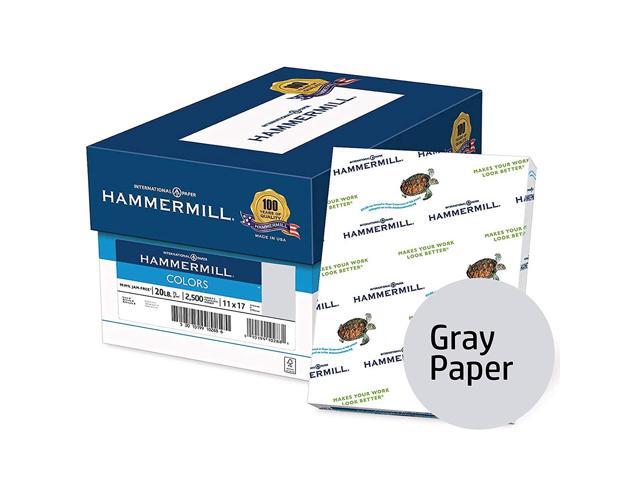 Hammermill Paper Colors Gray 20# 11x17 Ledger 2500 Sheets/5 Ream Case 