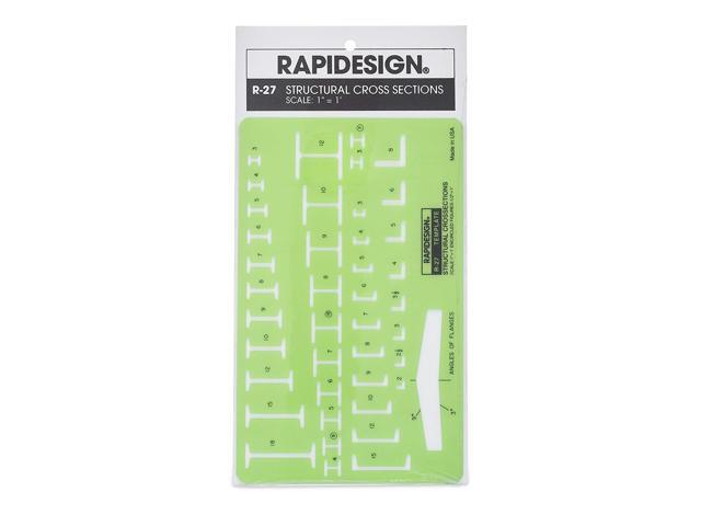 1//2 Inch Size Rapidesign Gothic Vertical Letter and Number Template R914 1 Each
