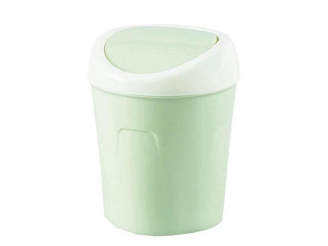 Zhouwhjj Countertop Plastic Swing Lid Table Desk Car Mini Trash Can Bin 1 5 L 0 40 Gal 3 Color Options Green Newegg Com
