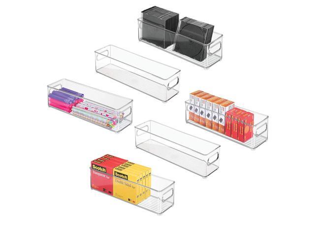 Mdesign Stackable Plastic Storage Bin Container Desk And Drawer
