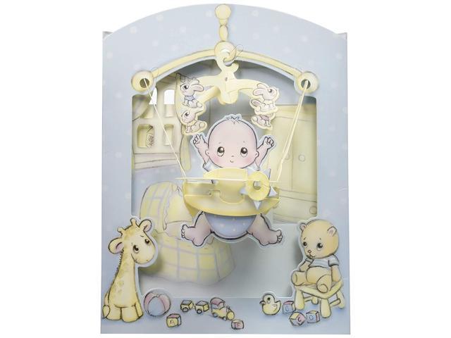 Santoro Interactive 3d Swing Greeting Card Baby Boy Newegg Com