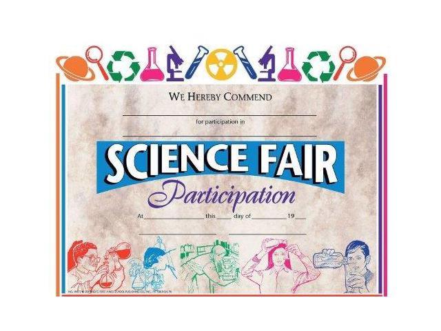 science fair certificate template