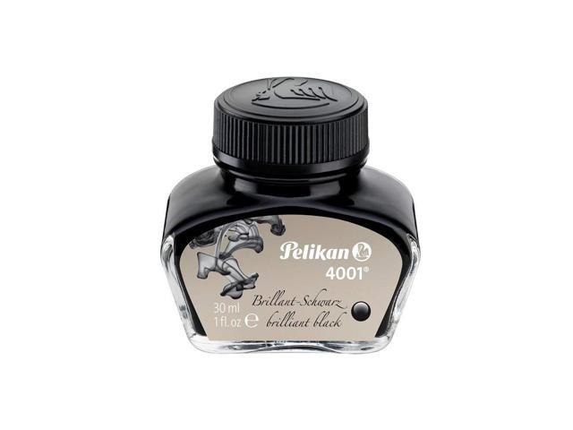 Pelikan 4001 Bottled Ink for Fountain Pens, Brilliant Black, 30ml, 1 Each  (301051)