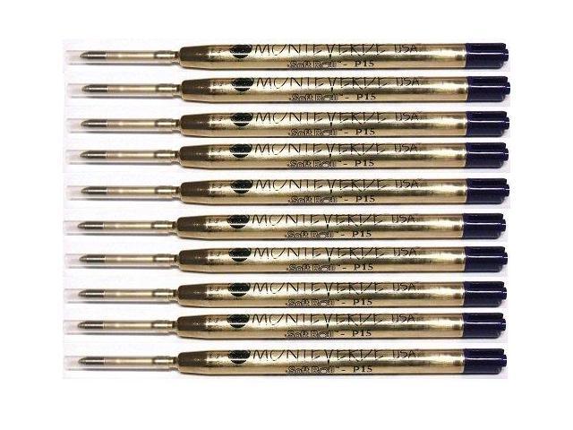 SUPER BROAD // BOLD MONTEVERDE Ballpoint Parker Style Pen Refill 10 BLUE