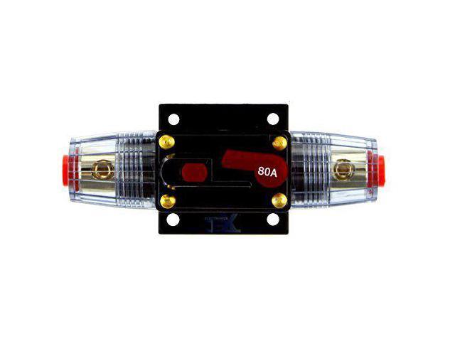 80 Amp In-Line Circuit Breaker Stereo//Audio//Car//RV 80A//80AMP Fuse 12V-24V