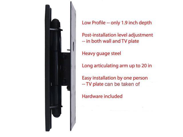Ultra-Slim Black Adjustable Tilt/Tilting Wall Mount Bracket for Panasonic Viera TC-L32C3/TCL32C3 32 inch LCD HDTV TV/Television Low Profile 