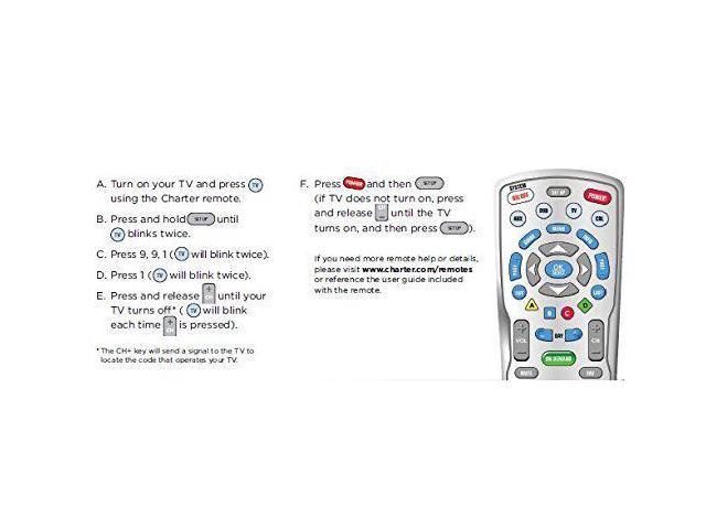 charter universal control codes