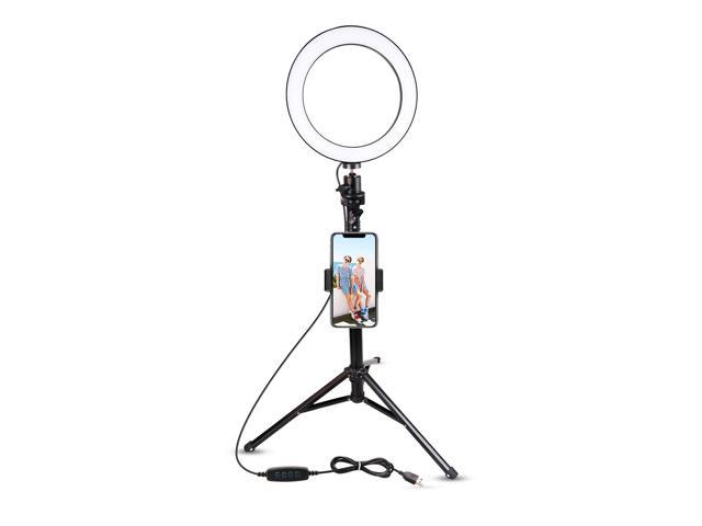 Ring Light with Stand 9 Colors LED Ring Light with Tripod Stand and Phone Holder for Makeup/Live Stream/YouTube/Photography Selfie Ring Light Compatible with iPhone/Android 