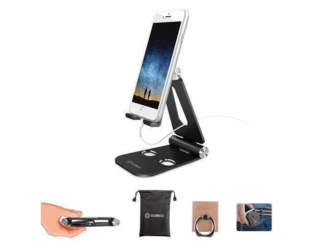 Quirkio Slim Cell Phone Stand Bundle Desktop Cradle Phone Holder