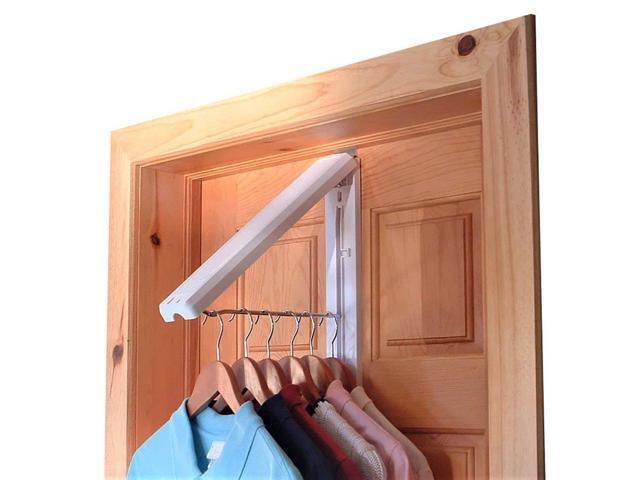 Instahanger The Original Folding Collapsible Wall Mounted Clothes Instahanger The Original Folding Collapsible Wall Mounted Clothes Storage Drying Rack With 12 Ss Hanging