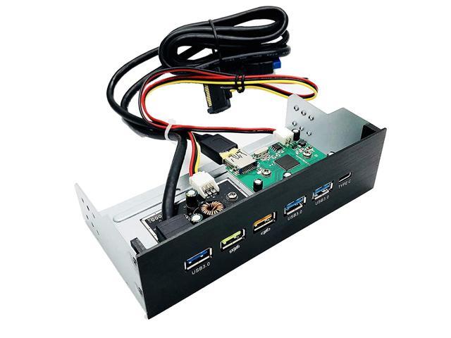 EZDIY-FAB USB 3.1 HUB 3.5/" Internal Front Metal Brushed Panel And 1-Type-C Port//