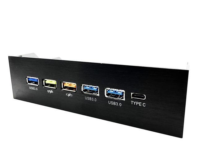 EZDIY-FAB USB 3.1 HUB 3.5/" Internal Front Metal Brushed Panel And 1-Type-C Port//