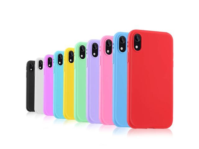 Pofesun Slim Fit Iphone Xr Case 10 Pack Ultra Thin Soft Silicone Gel Rubber Protective Case With Matte Finish Grip Phone Cover Compatible For Iphone Xr 6 1 18 Newegg Com