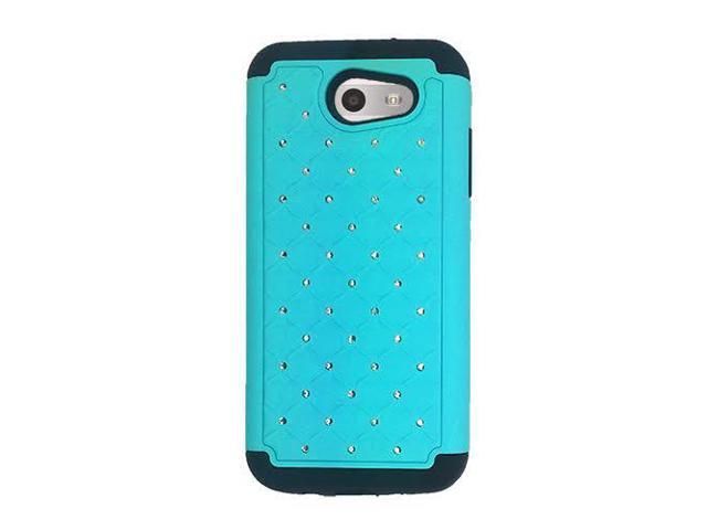 Phone Case Straight Talk Samsung Galaxy J3 Luna Pro 4g Lte Samsung Express Prime 2 Galaxy J3 Emerge Galaxy J3 Prime Amp Prime 2 J3 17 Case Studded Diamond Bling Cover Case Teal