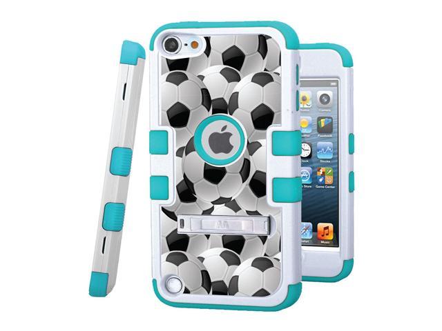 Screen Protector iPod Touch 5th// 6th Gen Hybrid Tuff Case Cover Soccer Ball