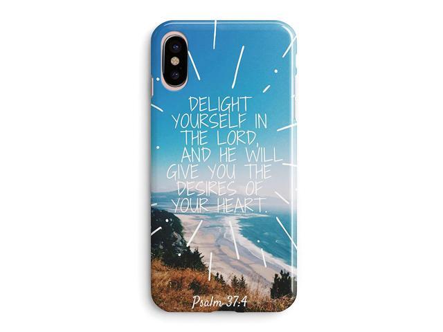 Iphone Xr Case Girls Women Cute Flowers Christian Bible Verses Life Quotes Psalm 37 4 Delight Yourself Lord Will Give You The Desires Your Heart Soft Clear Side Case Compatible For Iphone Xr