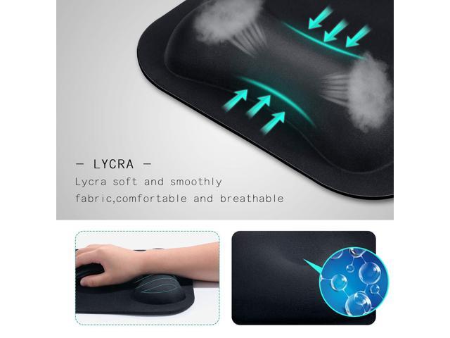 Details about   Large Smooth Superfine Fibre Memory Foam Ergonomic Mouse Pad Wrist Rest Support 