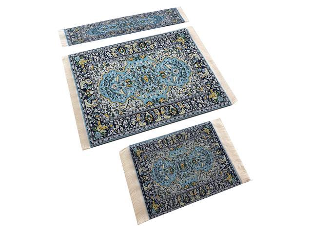 Persian Rug Mouse Pad Miniature rug mouse pad with fringe Persian Style