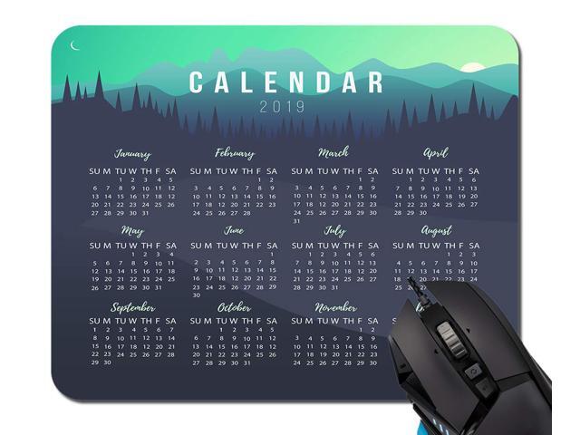 2019 Calendar Custom-made Layout Mousepad Mouse Pads Rectangle Non-Slip Rubber Mousepad Gaming Mouse Pad (Lovable Printable) - graphic regarding Printable Mouse Pad identified as 2019 Calendar Tailored Style Mousepad Mouse Pads Rectangle Non-Slip Rubber Mousepad Gaming Mouse Pad (Lovable Printable) -