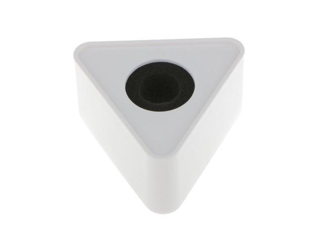 LEORX Portable White ABS Injection Molding Triangular Interview Mic Microphone Logo Flag Station 